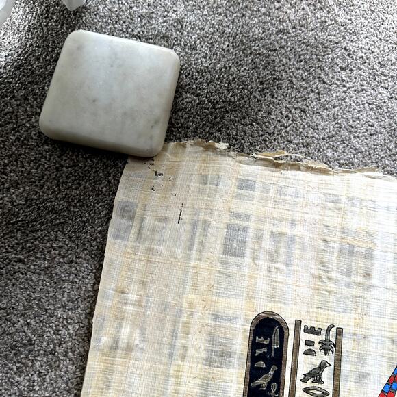 Authentic Hand Painted Ancient Egyptian Papyrus Art M. Ali - Picture 4 of 8